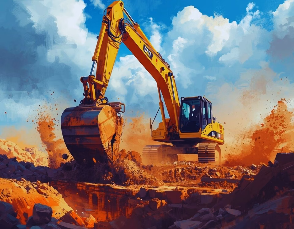 Excavator pentru săpat fundații – utilaj esențial