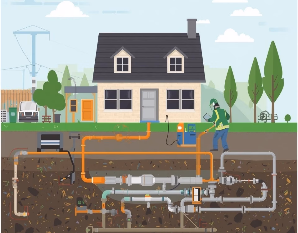 Săparea mecanizată pentru racordarea la rețeaua de gaz